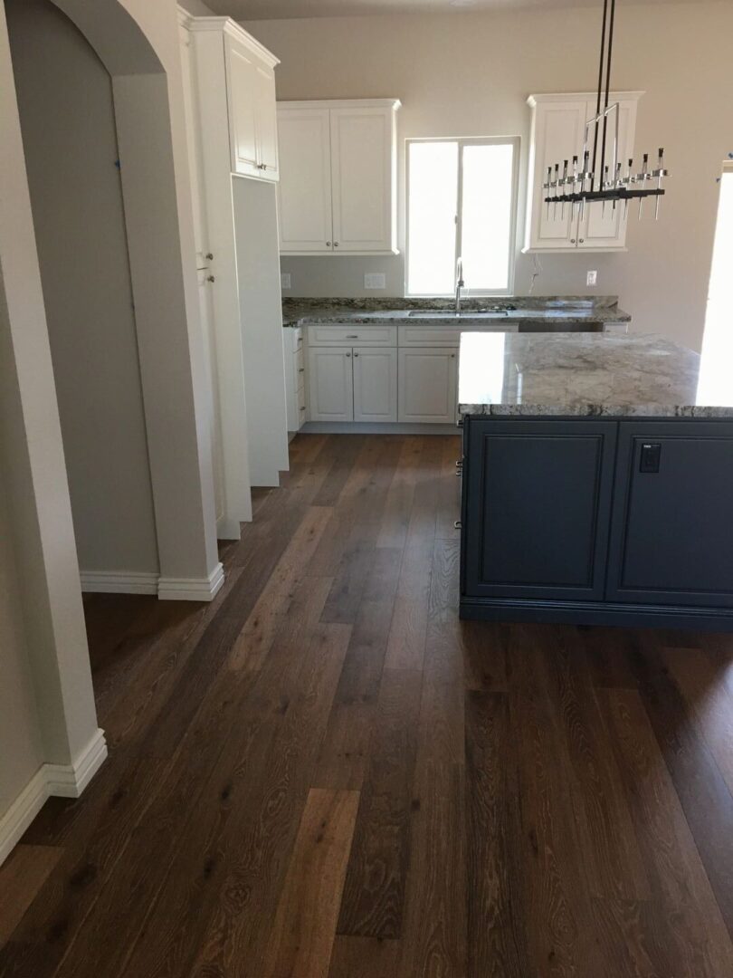A kitchen flooring with finishing